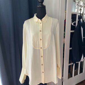 J crew collection, silk tuxedo tunic size 12 new with tags